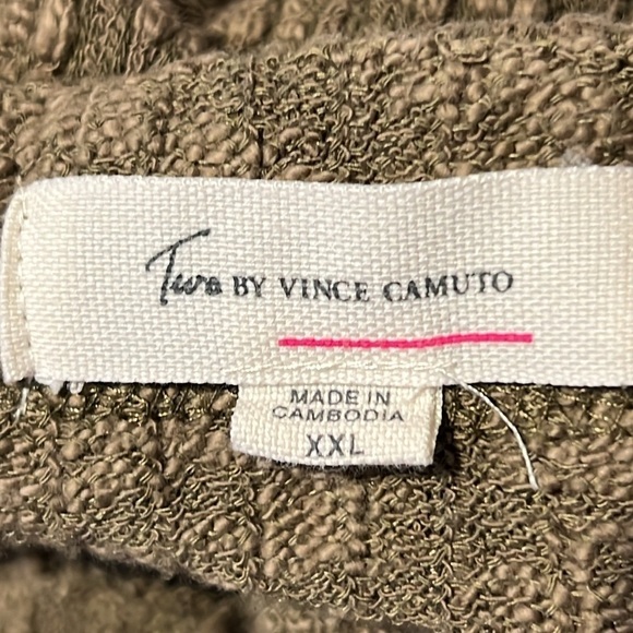 Two By Vince Camuto Womens Buttondown Cropped Lag & Look Waffle Sweater XXL - Picture 8 of 13